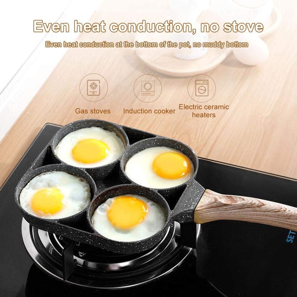 Non Stick 4 Hole Induction Pancake & Egg Pan by HitMyNeed