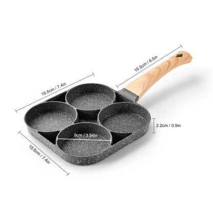 Non Stick 4 Hole Induction Pancake & Egg Pan by HitMyNeed