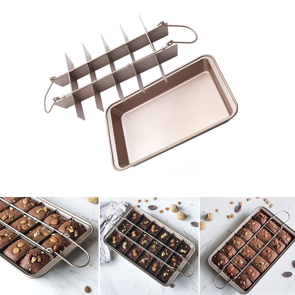 Non Stick All Corner Brownie Pan with Divider by HitMyNeed