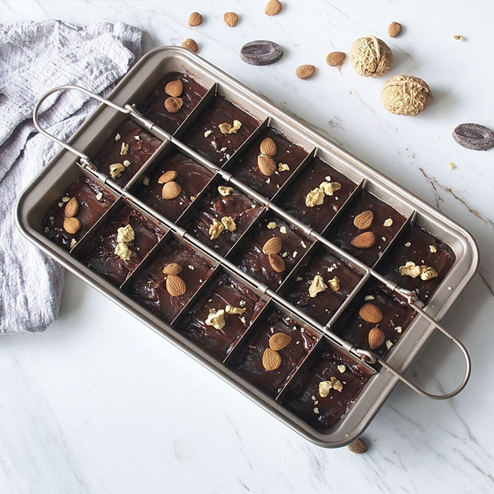 Non Stick All Corner Brownie Pan with Divider by HitMyNeed