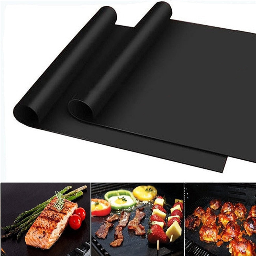 Non Stick BBQ Grill Mat Reusable Grilling Sheet by HitMyNeed