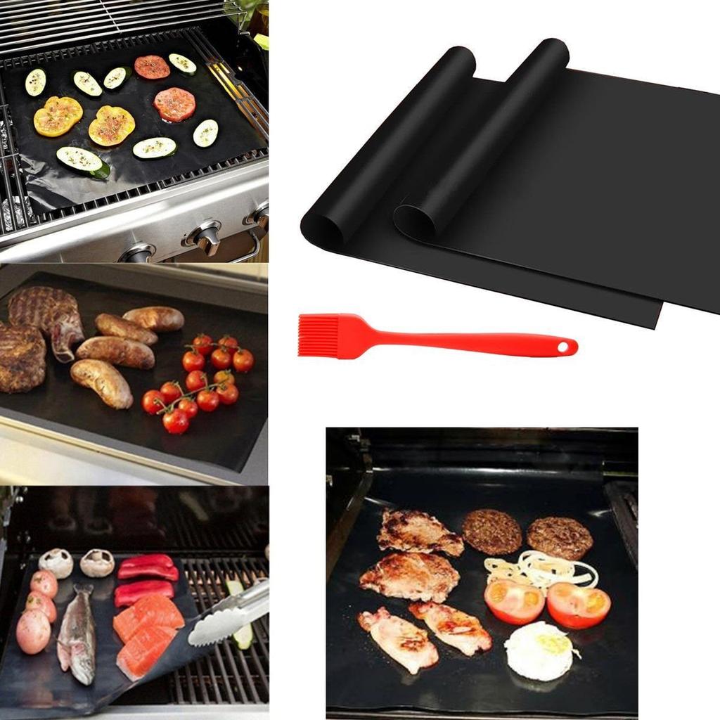 Non Stick BBQ Grill Mat Reusable Grilling Sheet by HitMyNeed