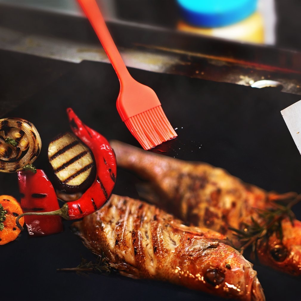 Non Stick BBQ Grill Mat Reusable Grilling Sheet by HitMyNeed