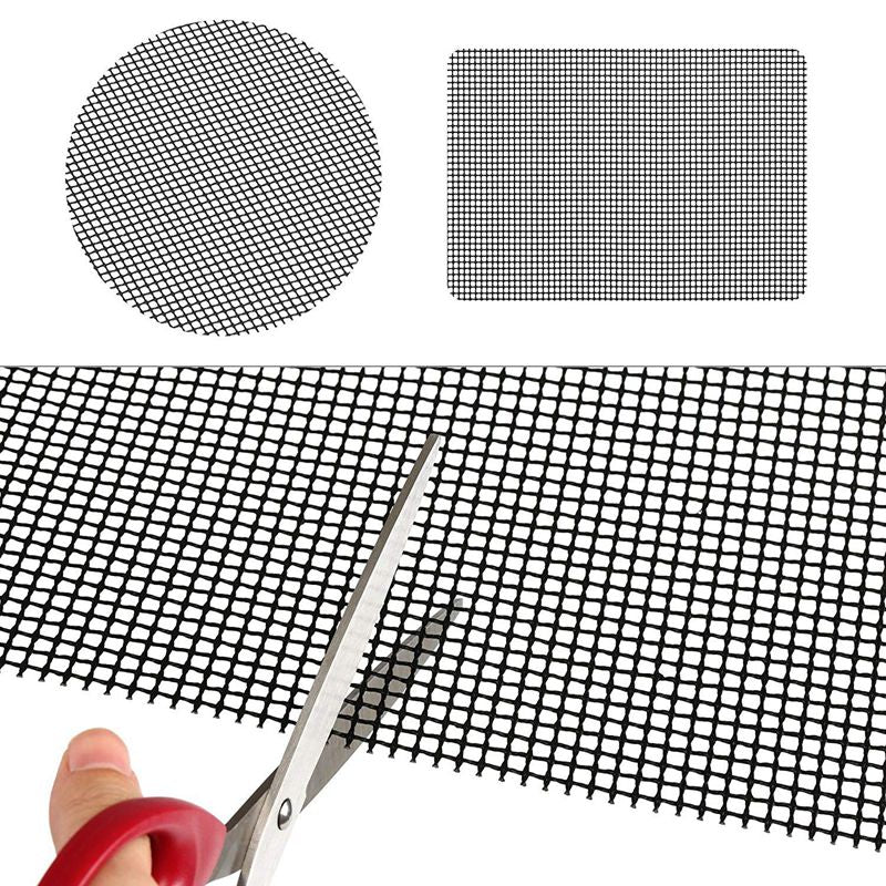 Non-Stick BBQ Grill Mesh Net Mats (Set of 4) by HitMyNeed