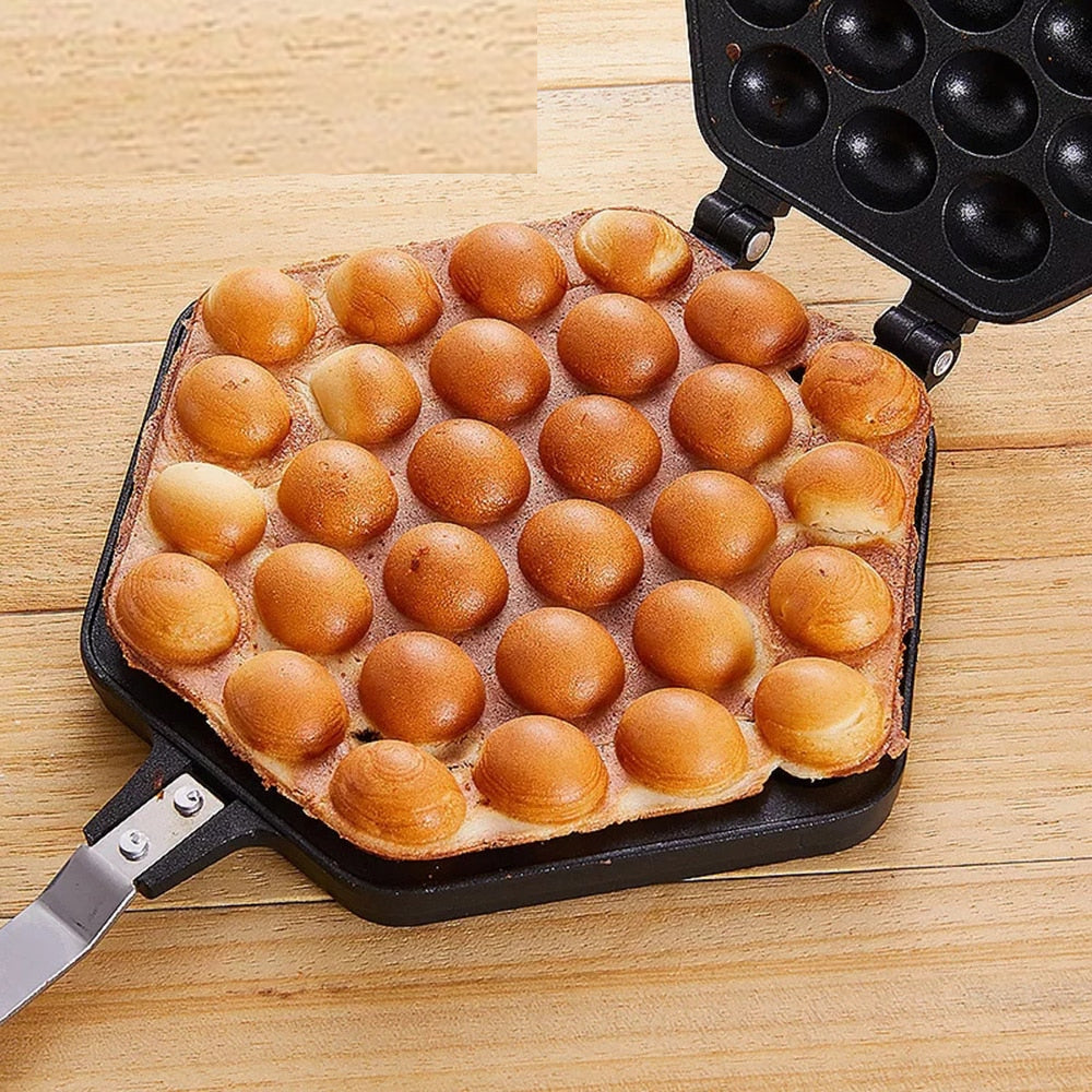 Non-Stick Bubble Waffle Iron for Stovetop Cooking by HitMyNeed