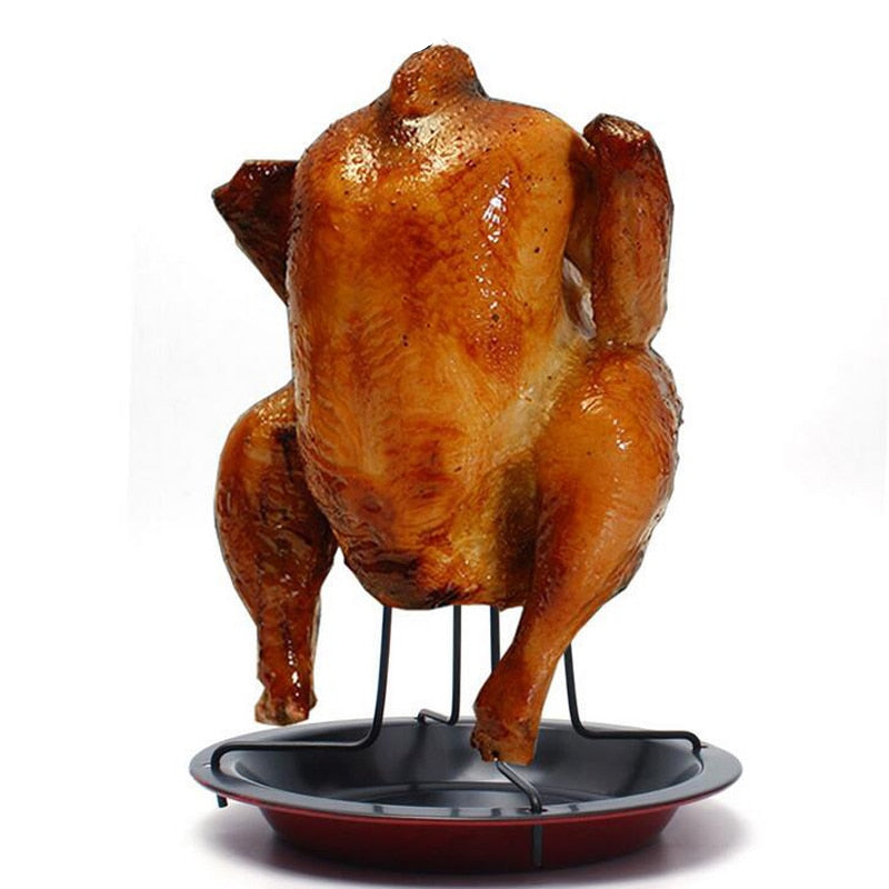 Non-Stick Chicken Roaster Rack with Grill Pan by HitMyNeed