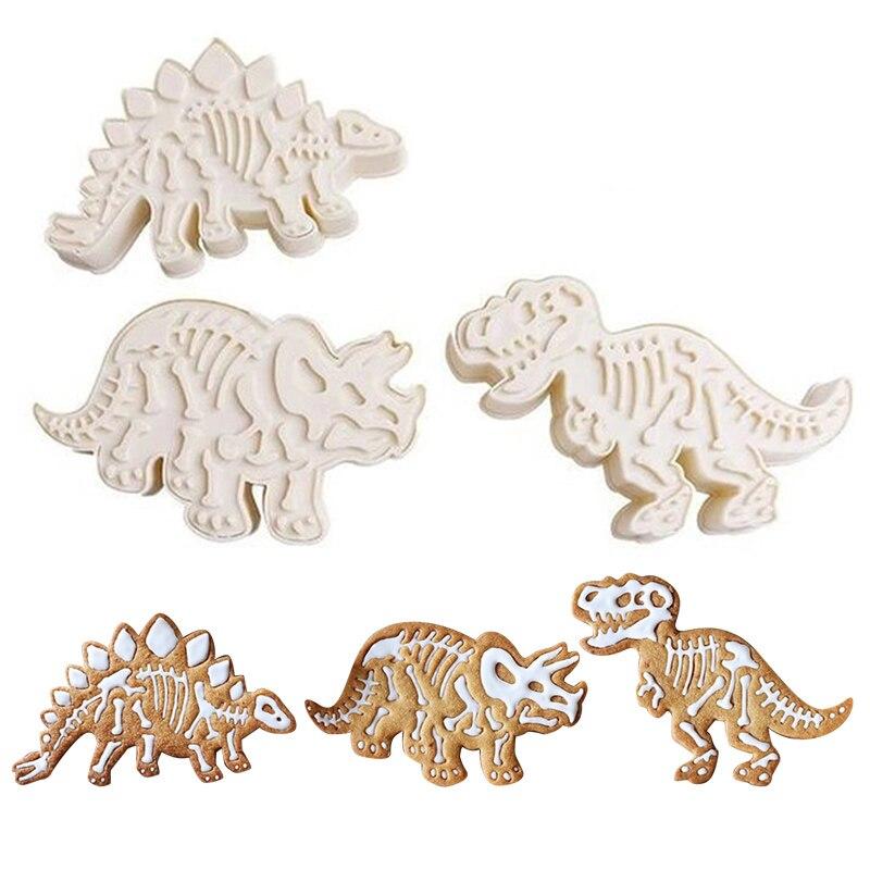 Non-Stick Dinosaur Fondant Cutters Set (3 pcs) by HitMyNeed