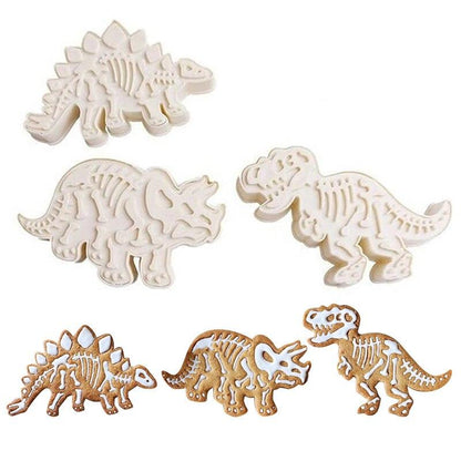 Non-Stick Dinosaur Fondant Cutters Set (3 pcs) by HitMyNeed