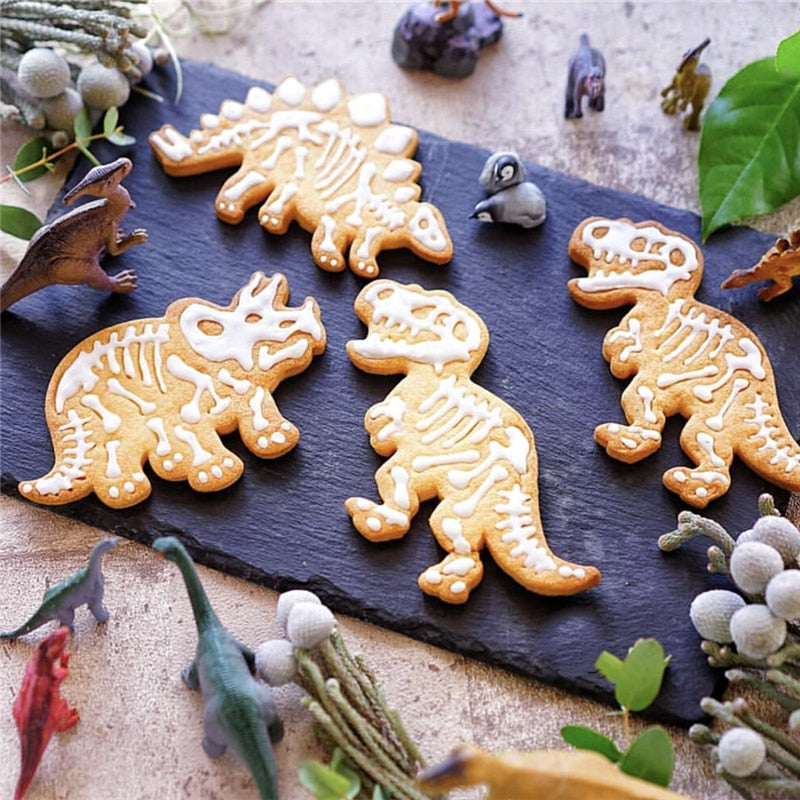 Non-Stick Dinosaur Fondant Cutters Set (3 pcs) by HitMyNeed