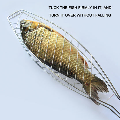 Non Stick Fish Grill Basket with Wooden Handle by HitMyNeed