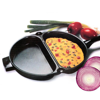 Non-Stick Folding Omelette Pan with Stay-Cool Handle by HitMyNeed