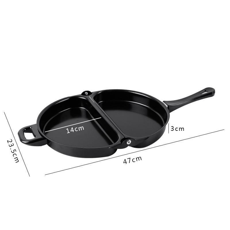 Non-Stick Folding Omelette Pan with Stay-Cool Handle by HitMyNeed