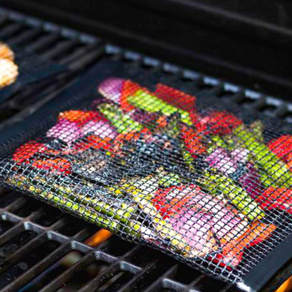 Non-Stick Grill Bag and Mesh Grill Mat Set by HitMyNeed