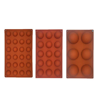 Non Stick Half Sphere Silicone Molds Set (3 Pcs) by HitMyNeed