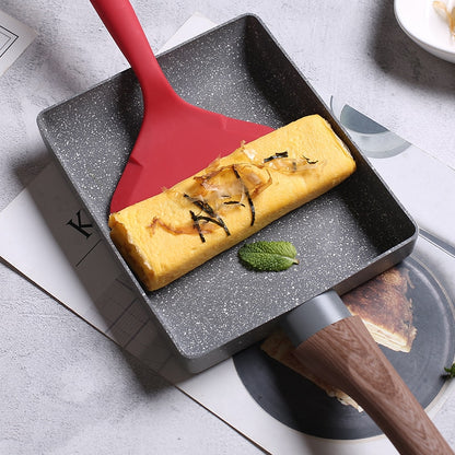 Non Stick Japanese Tamagoyaki Pan with Spatula Set by HitMyNeed