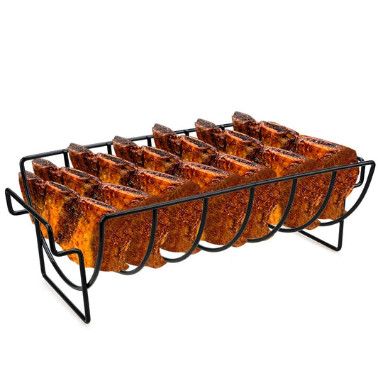 Non Stick Metal Rib Rack for Grill and Oven by HitMyNeed