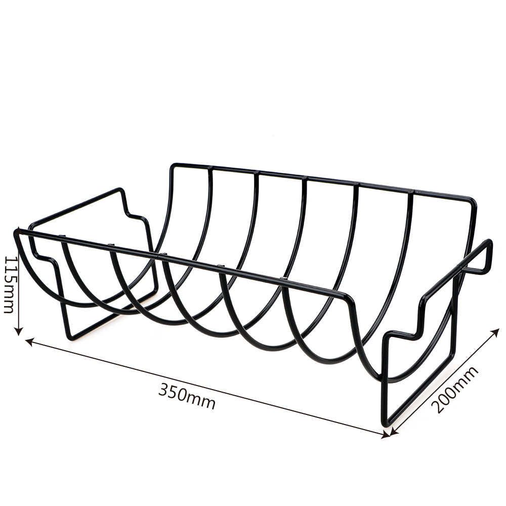 Non Stick Metal Rib Rack for Grill and Oven by HitMyNeed