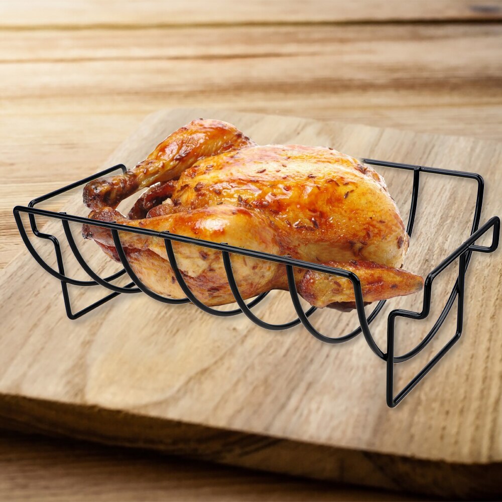 Non Stick Metal Rib Rack for Grill and Oven by HitMyNeed
