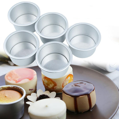 Non Stick Mini Cake Pans Set of 5 with Removable Base by HitMyNeed