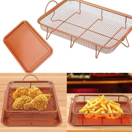 Non Stick Oil Drip Tray with Rack and Catch Pan by HitMyNeed