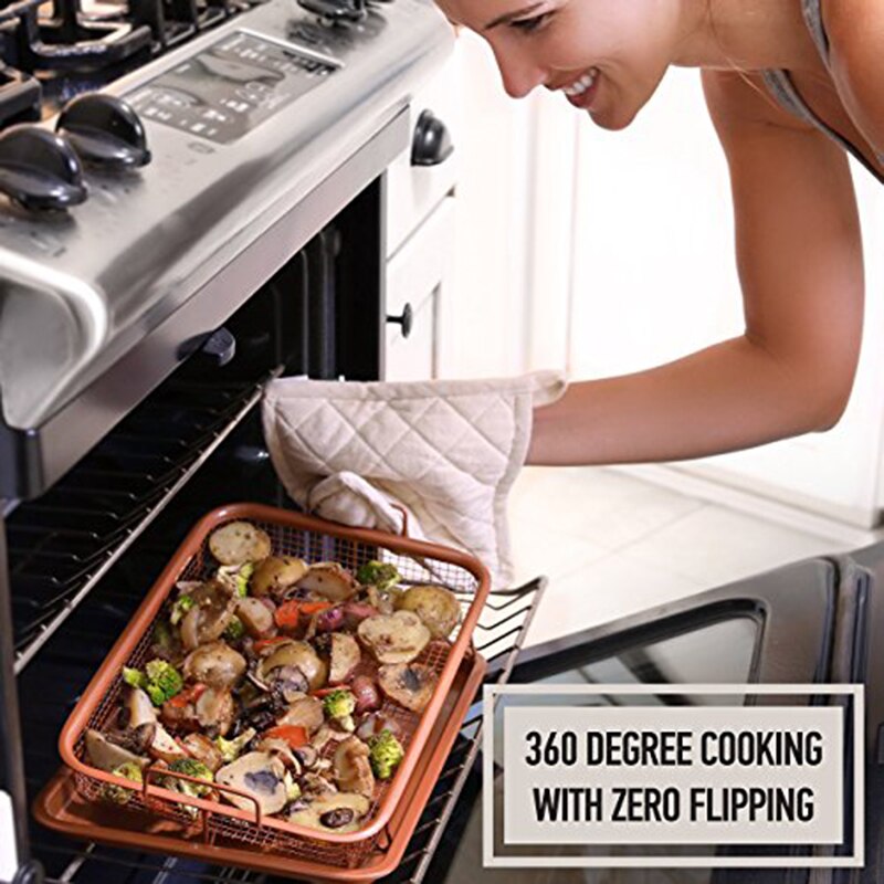 Non Stick Oil Drip Tray with Rack and Catch Pan by HitMyNeed