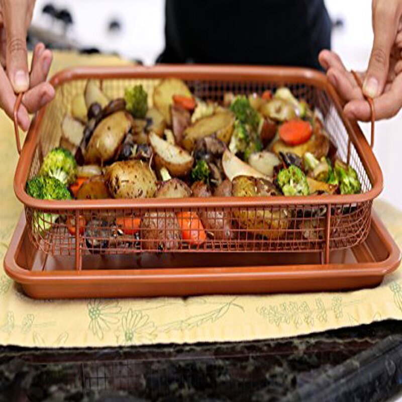 Non Stick Oil Drip Tray with Rack and Catch Pan by HitMyNeed