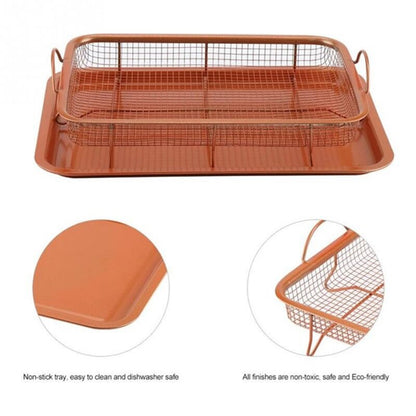 Non Stick Oil Drip Tray with Rack and Catch Pan by HitMyNeed