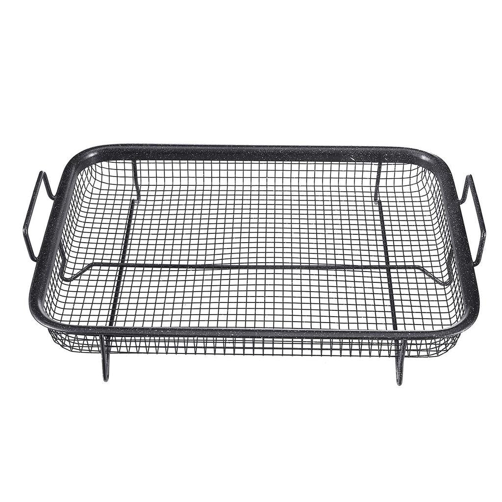 Non Stick Oven Mesh Tray with Drip Pan Set by HitMyNeed