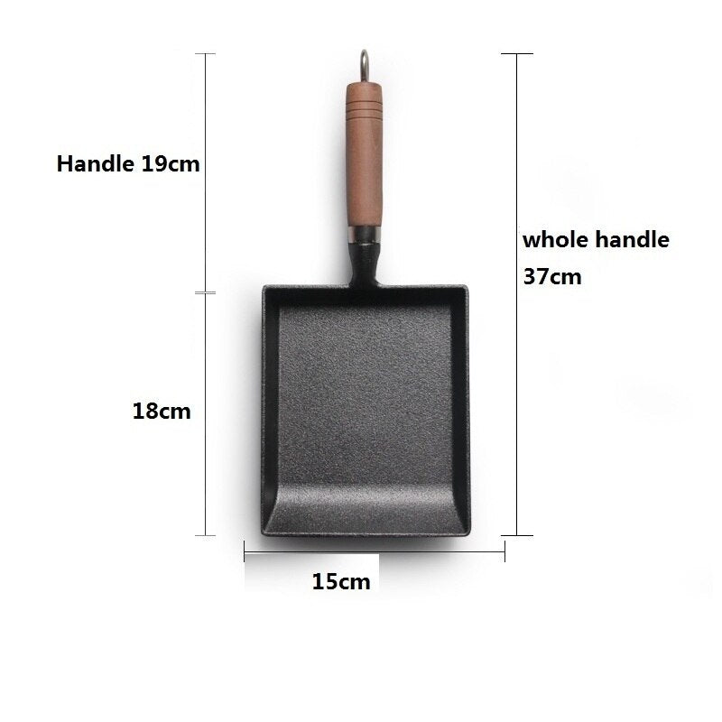 Non-Stick Rectangular Tamagoyaki Frying Pan 18 x 15cm by HitMyNeed