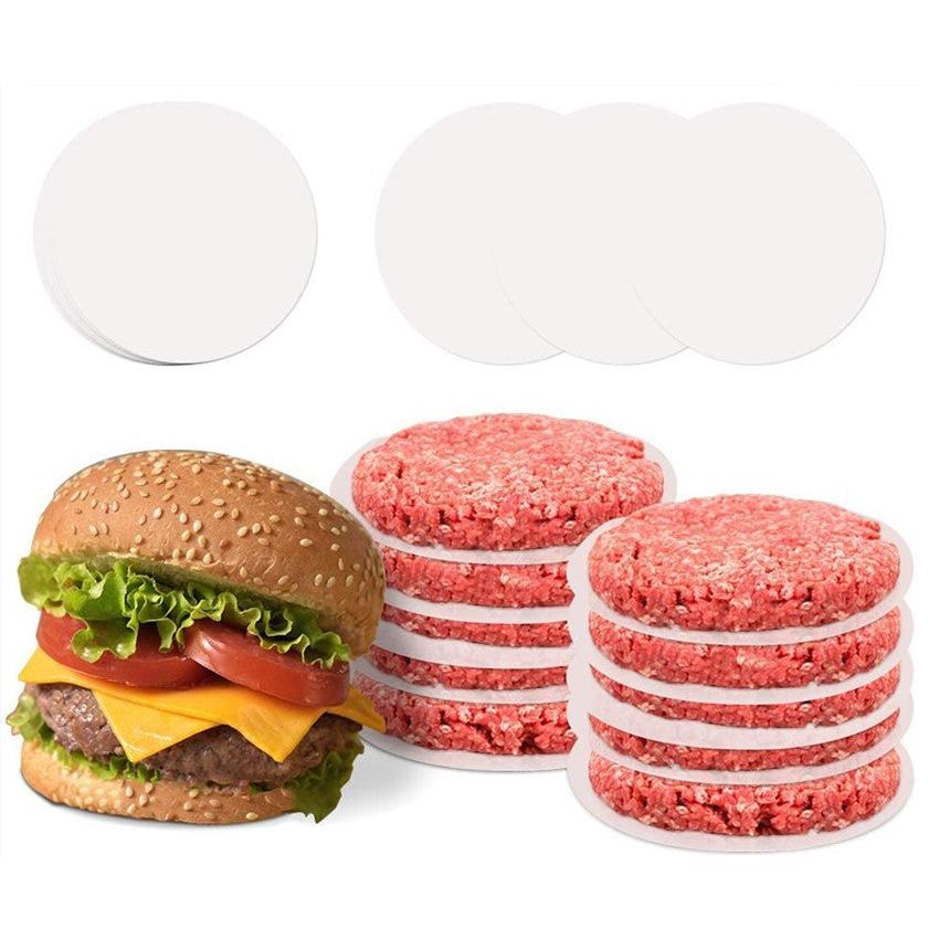 Non-Stick Round Burger Paper Sheets (100 Pack) by HitMyNeed