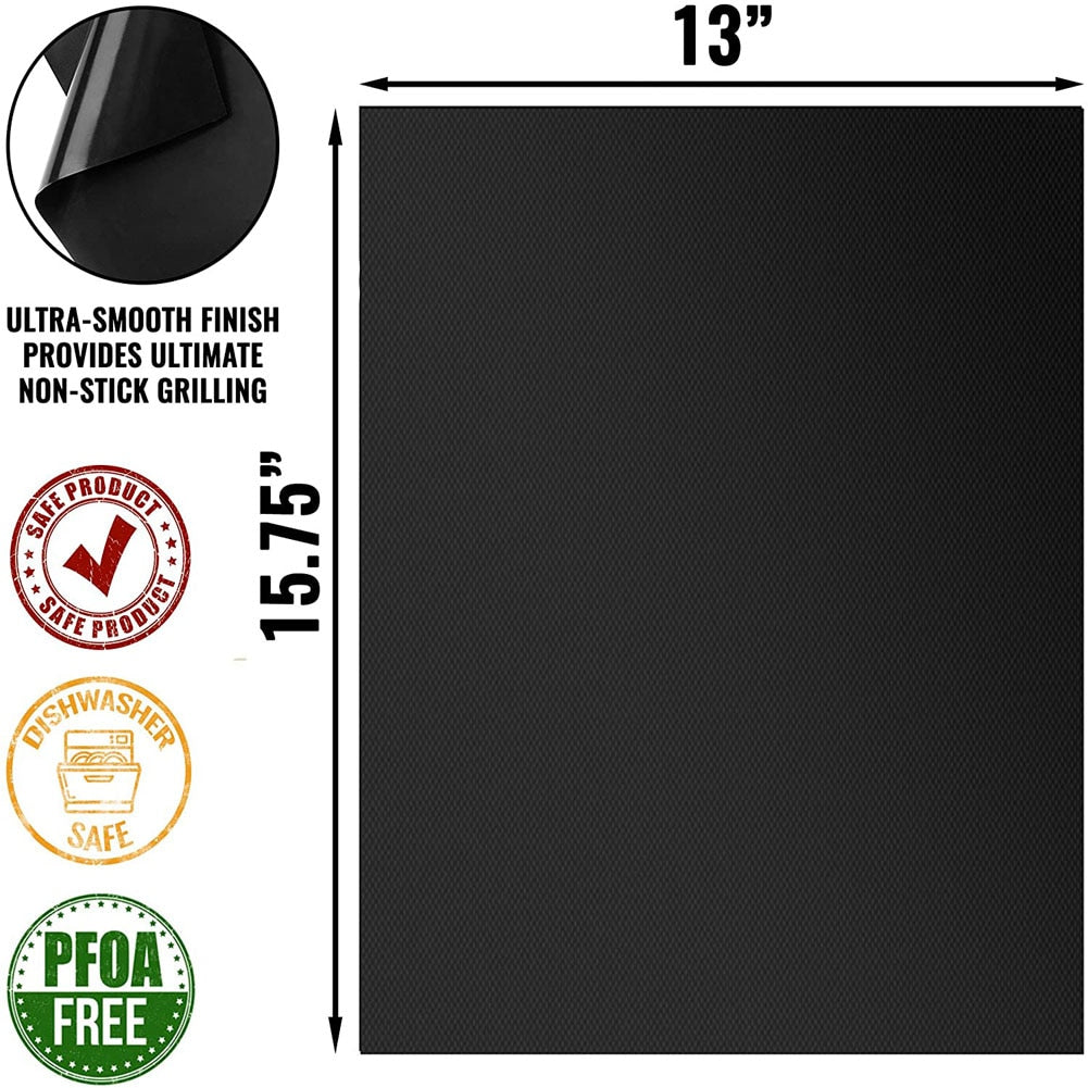 Non Stick Silicone BBQ Grill Mat 40 x 33 cm by HitMyNeed