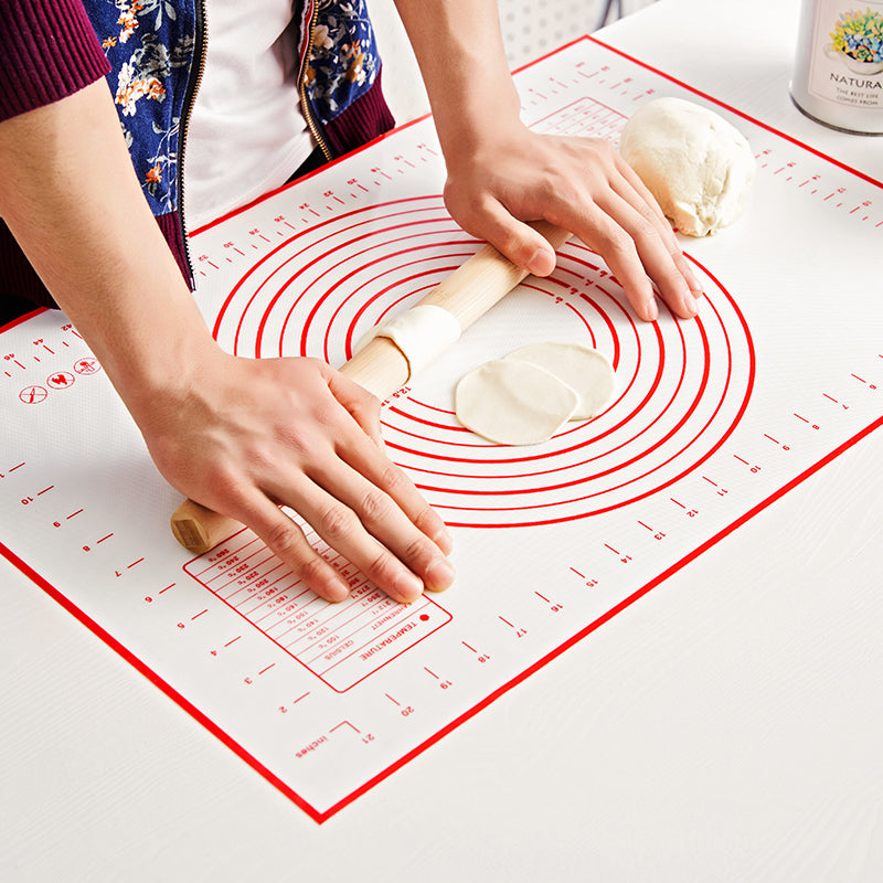 Non Stick Silicone Dough Mat with Measurements by HitMyNeed
