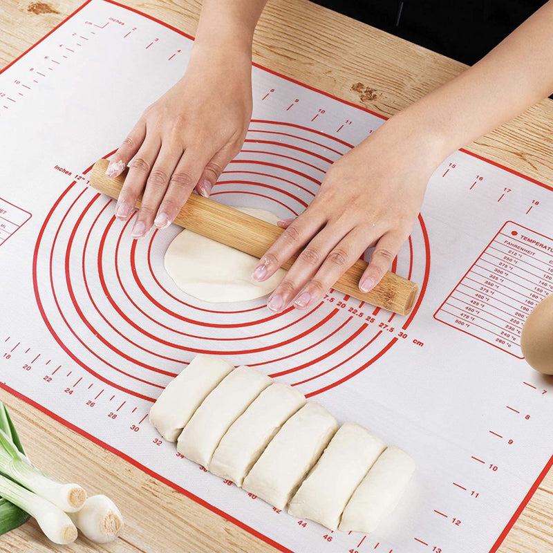Non Stick Silicone Dough Mat with Measurements by HitMyNeed