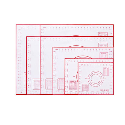 Non Stick Silicone Dough Mat with Measurements red 40x30cm by HitMyNeed