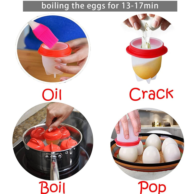 Non Stick Silicone Egg Boiler Cup by HitMyNeed