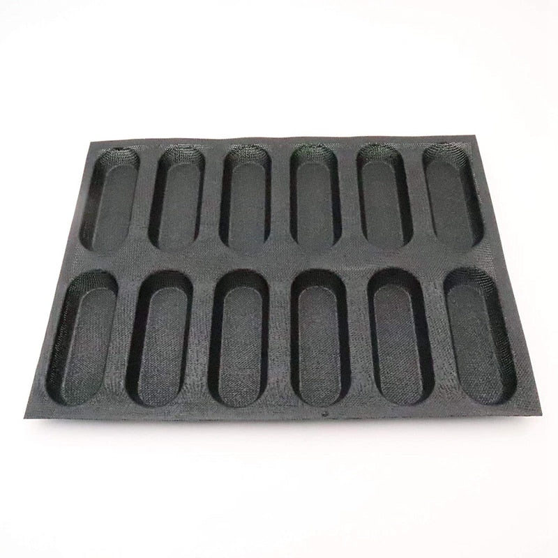 Non-Stick Silicone Hot Dog Bun Baking Pan by HitMyNeed