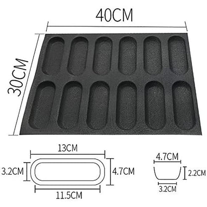 Non-Stick Silicone Hot Dog Bun Baking Pan by HitMyNeed