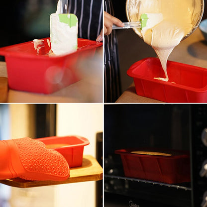 Non Stick Silicone Loaf Pan Set of 2 by HitMyNeed