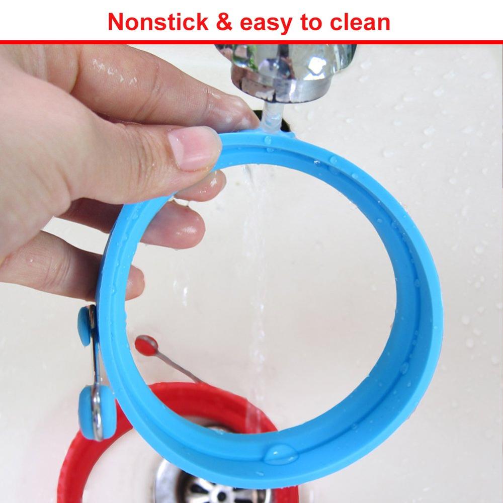 Non Stick Silicone Pancake & Egg Rings (4 Pack) by HitMyNeed