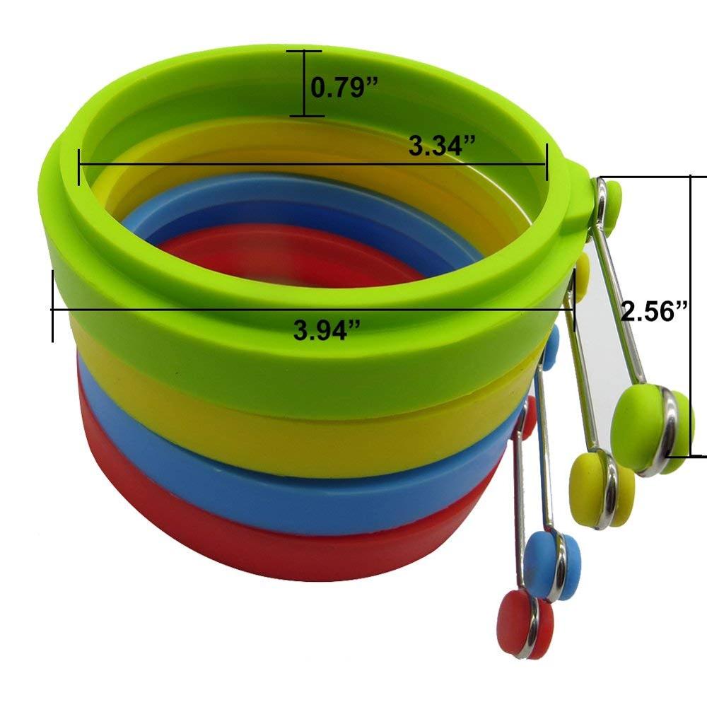 Non Stick Silicone Pancake & Egg Rings (4 Pack) by HitMyNeed