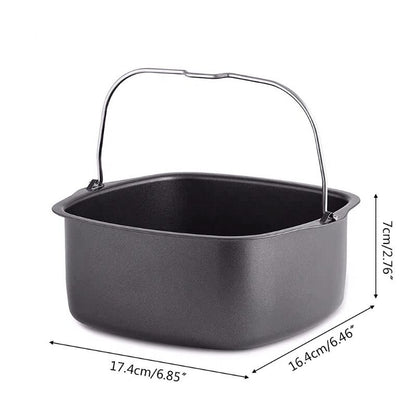 Non-Stick Square Air Fryer Cake Pan with Handle by HitMyNeed
