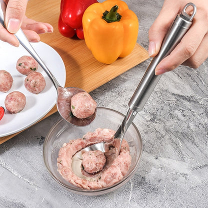 Non Stick Stainless Steel Meatball Shaping Spoon by HitMyNeed