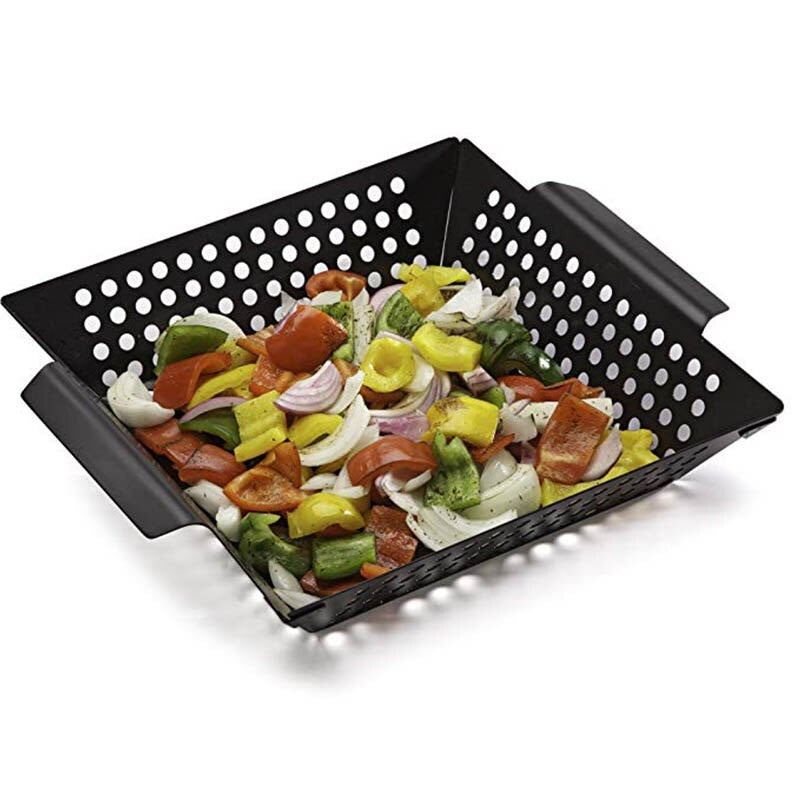 Non Stick Stainless Steel Vegetable Grill Basket by HitMyNeed