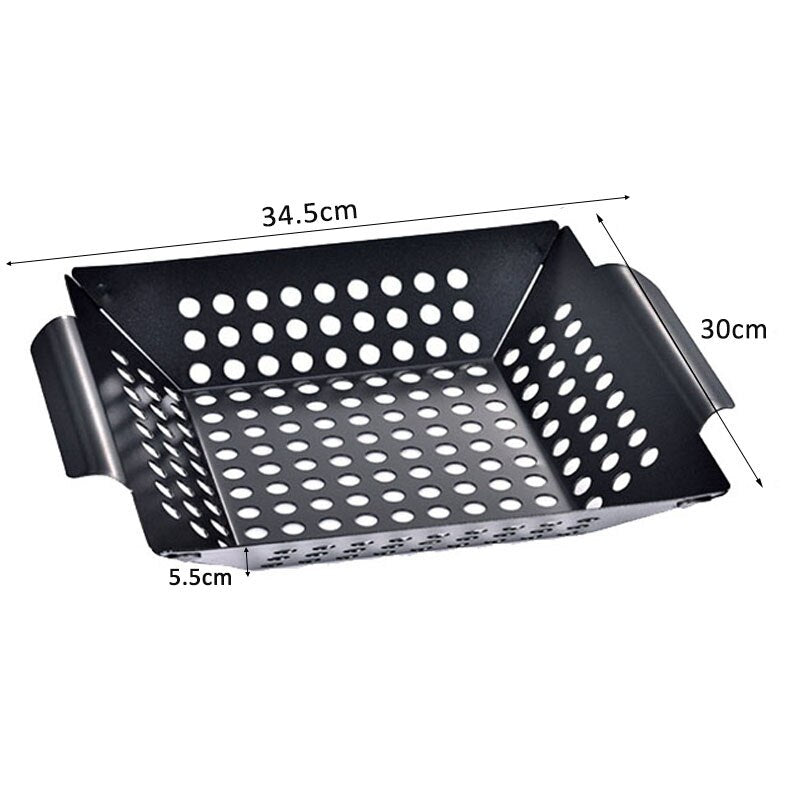 Non Stick Stainless Steel Vegetable Grill Basket by HitMyNeed