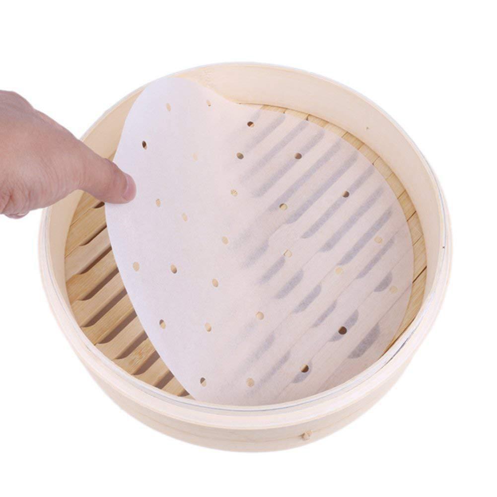 Non-Stick Steamer Paper Sheets 7" (100 Pack) by HitMyNeed