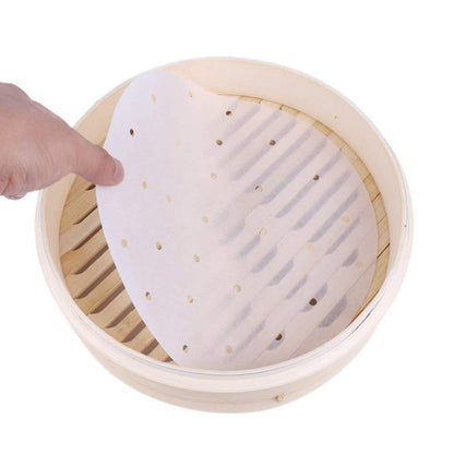 Non-Stick Steamer Paper Sheets 7" (100 Pack) by HitMyNeed