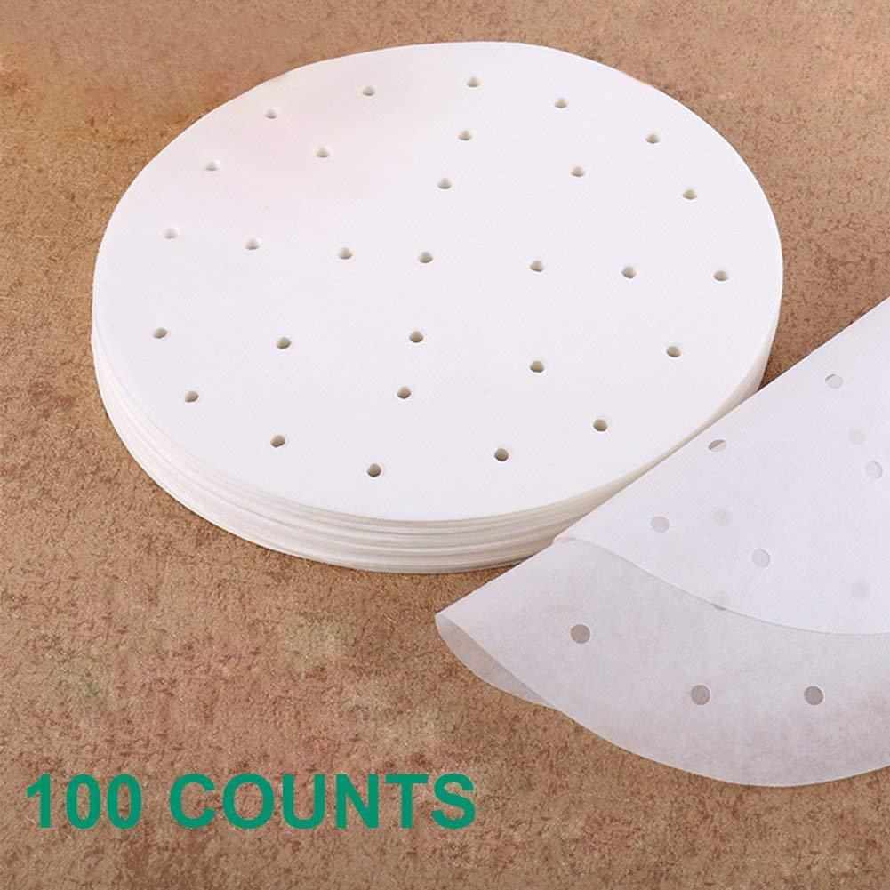 Non-Stick Steamer Paper Sheets 7" (100 Pack) by HitMyNeed