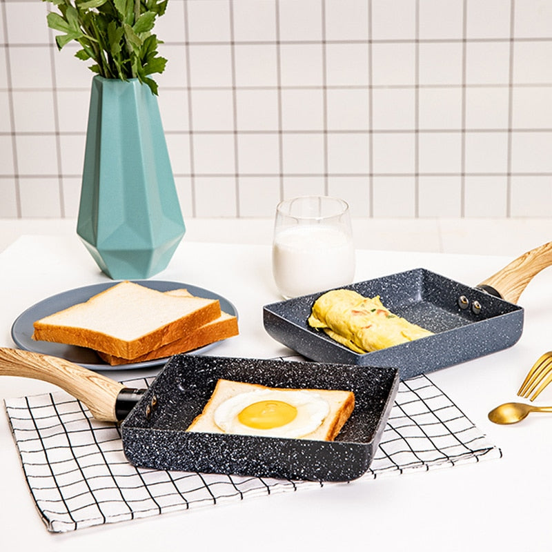 Non-Stick Tamagoyaki Pan with Spatula, 18 x 13 cm by HitMyNeed