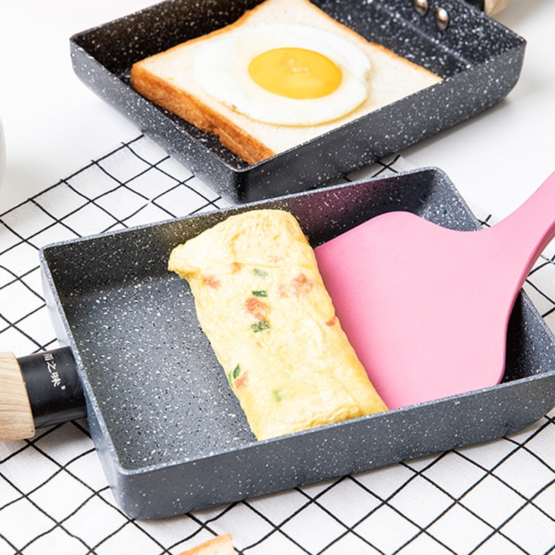 Non-Stick Tamagoyaki Pan with Spatula, 18 x 13 cm by HitMyNeed