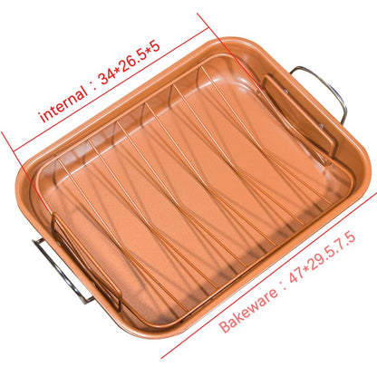 Non-Stick Turkey Roasting Pan with Removable Rack by HitMyNeed